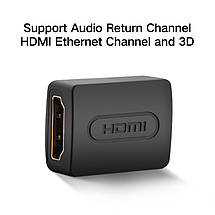 З'єднувач HDMI v2.0 Ugreen 20107 (Чорний), фото 2