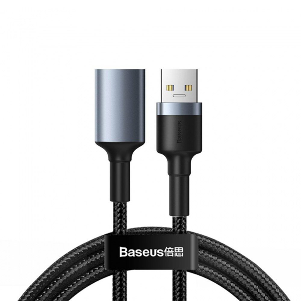 USB-кабель подовжувач Baseus Cafule USB 3.0 CADKLF-B0G (AM/AF штекер — гніздо, Темно-сірий, 1 м)