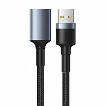 USB-кабель подовжувач Baseus Cafule USB 3.0 CADKLF-B0G (AM/AF штекер — гніздо, Темно-сірий, 1 м), фото 3