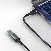 USB-кабель подовжувач Baseus Cafule USB 3.0 CADKLF-B0G (AM/AF штекер — гніздо, Темно-сірий, 1 м), фото 2