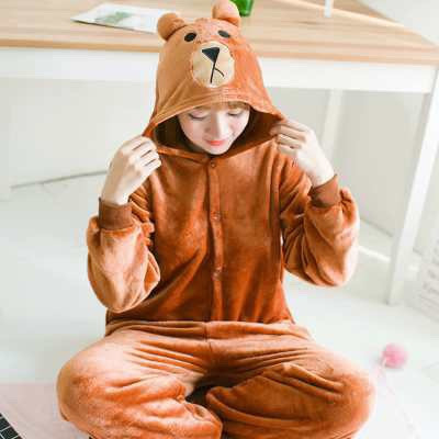 Пижама теплая Кигуруми Тигрюля Размер S , M ,L Ткань Велсофт Оранжевого цвета - фото 4 - id-p1347370761