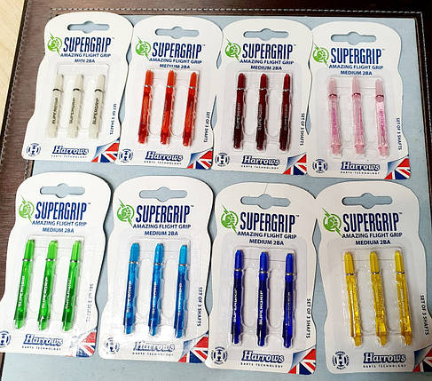 Набір хвостоїків дартс для дротиків Supergrip Англія 6 шт., фото 3