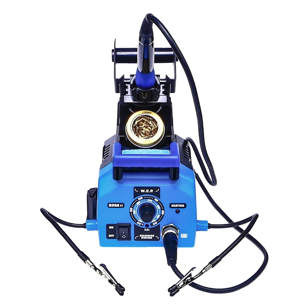 Паяльна станція WEP 936A-II, паяльник, тримачі плат і припою, 120W, 200-480 гр C, фото 1