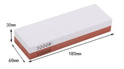 Камінь точильний водний двосторонній 1000/3000