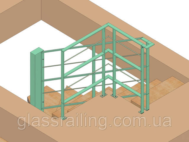  Stalnoe ograjdenie lestnici