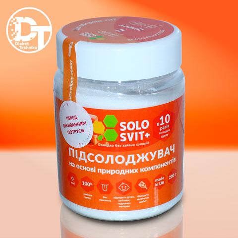 Підсолоджувач "SoloSvit+" банка 200 г. вдесятеро солодше цукру