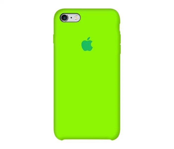 Чохол Silicone case для IPhone 5/5S (043) Party Green яскраво зелений