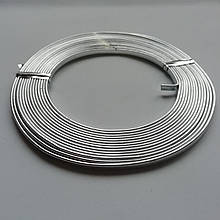 Дріт Алюмінієвий, Розмір 3 × 1 мм, Плоска, Срібляста, 1 уп (3 метра)