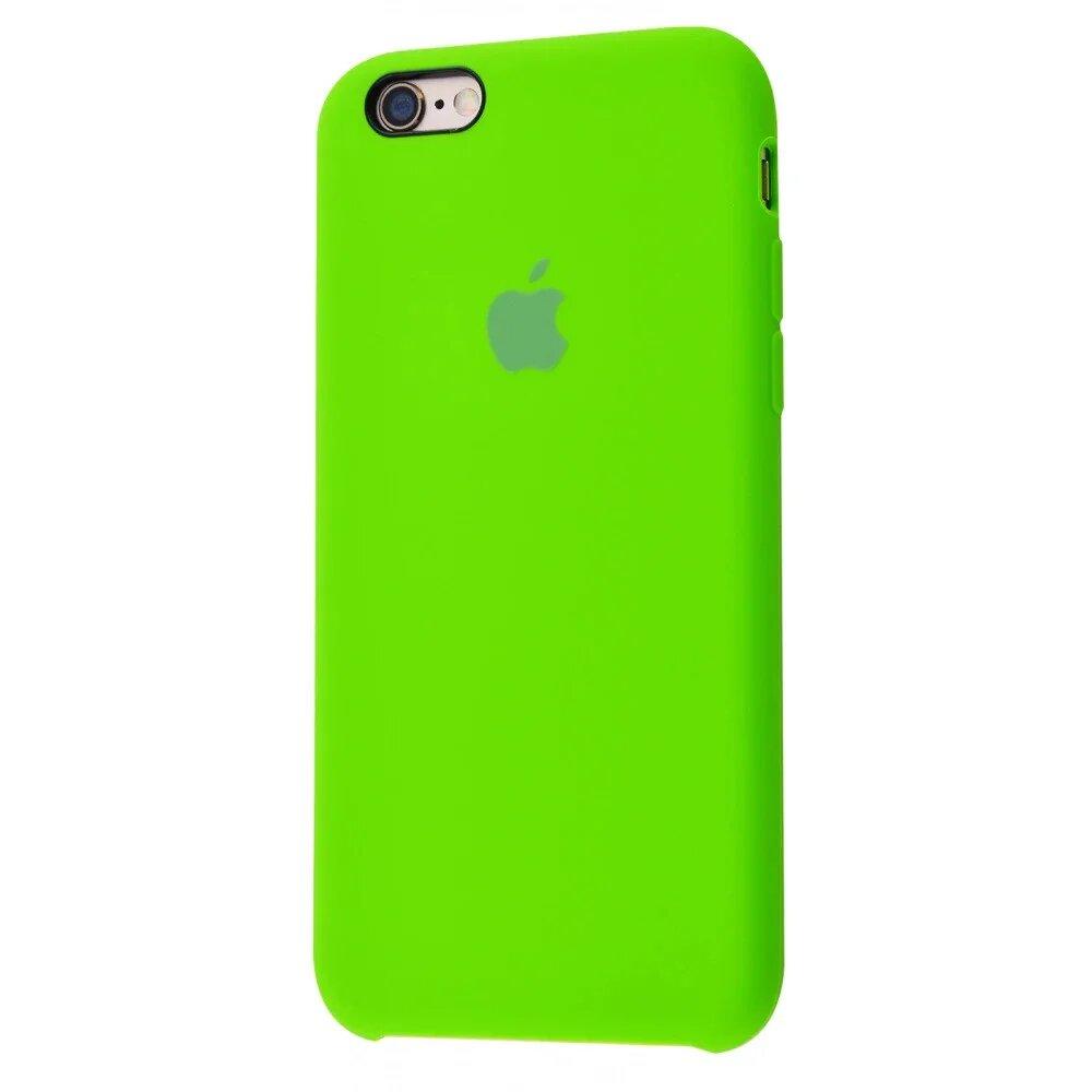 Чохол Silicone case для IPhone 6 Plus/6s Plus Lime green салатовий