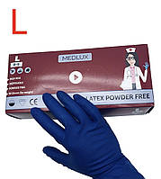 Рукавички латексні з подовженою манжетою MEDLUX (супер міцні) 50 шт ( 25 пар ) L