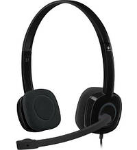 Навушники гарнітура накладні Logitech H151 Stereo, Black (981-000589)