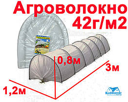 Парник з Агроволокна 1,2 х 0,8 х 3м. - ОПТ від 3-х (Щільність 42 г/м2)