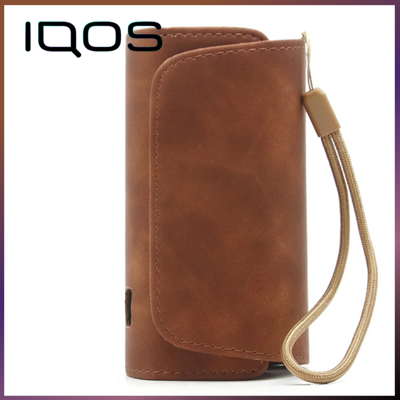 Шкіряний чохол для IQOS 3 Duo/Айкос 3 Дуо Коричневий