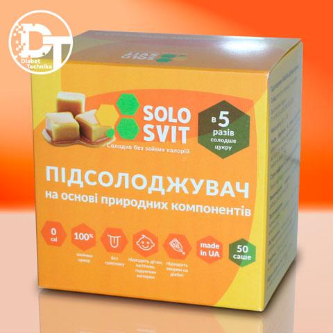 Підсолоджувач "SoloSvit" саші 50 шт. в 5 разів солодше цукру