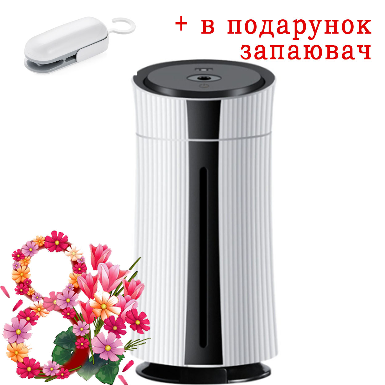 Зволожувач повітря Adna Humidifier 001 USB дифузор з додатковим USB роз'ємом. Білий