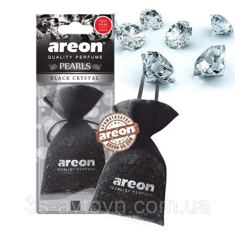 Ароматизатор Areon (Освежитель воздуха в машину) "Pearls" - мешочек на зеркало_Black Crystal - фото 1 - id-p1347536525