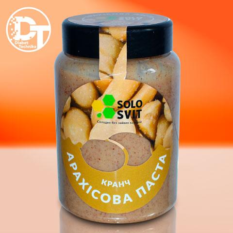 Арахісова паста "SoloSvit" КРАНЧ, 400 р. без цукру