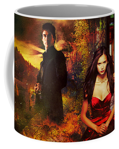 Кухоль Geek Land Щоденники Вампіра The Vampire Diaries Damon & Elena VD.002.13