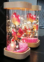 Мишко з троянд 3D, 40см "Bear Flowers" (ніжно-рожевий) + подароч. упаковка, фото 2