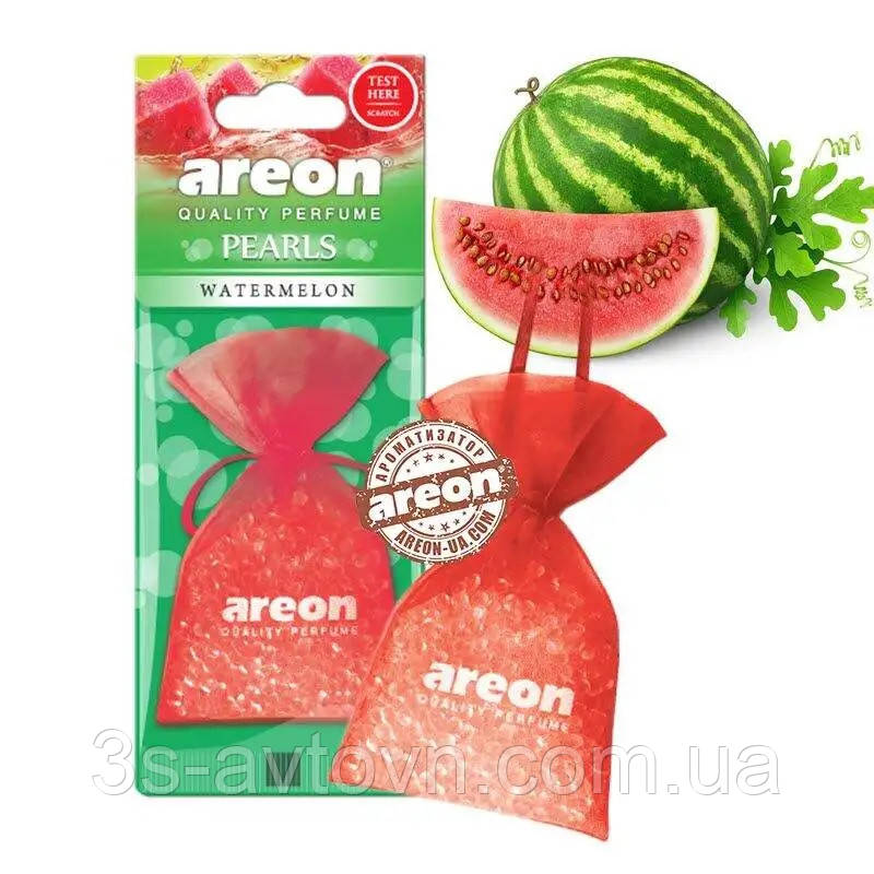 Ароматизатор Areon (Освежитель воздуха в машину) "Pearls" - мешочек на зеркало_Watermelon - фото 1 - id-p1347567235