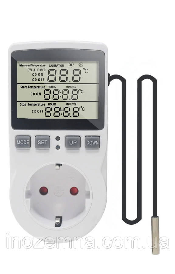 Функціональна температурна таймер розетка, термостат, фото 1