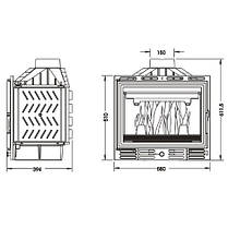 Камінна топка UNIFLAM 600 ECO з шибером, фото 3