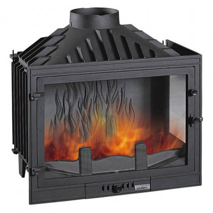 Камінна топка UNIFLAM 700 STANDARD з шибером праве бокове скло, фото 2
