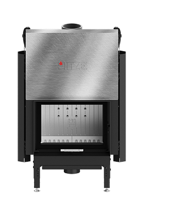 Камінні топки повітряні Hitze Камін з топкою для обігріву будинку HST54x39.G-I Вбудована камінна топка, фото 1