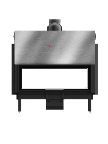 Камінні топки повітряні Hitze Камін з топкою для обігріву будинку ARD120X43.DGS Вбудована камінна топка