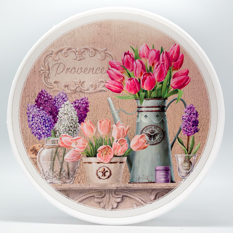 Піднос круглий 'Тюльпани' (d-35 см) (263-0902W), фото 1