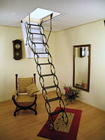 Чердачная лестница Flex Termo Metal Box 70x70 h290см металлическая ножничная Oman