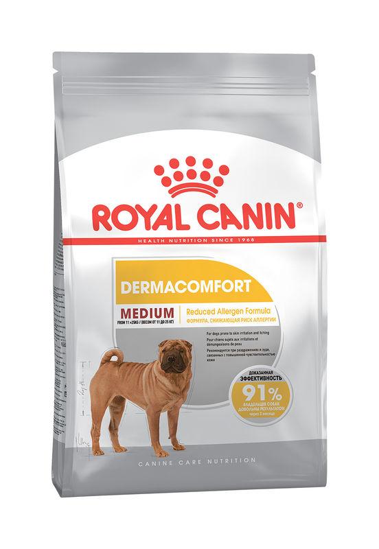 Royal Canin (Роял Канін) Medium Dermacomfort Сухий корм для собак середніх порід з чутливою шкірою (3 кг)