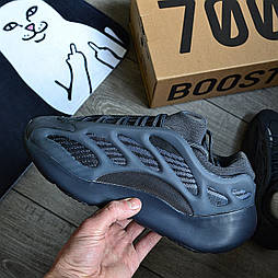 Чоловічі кросівки Adidas Yeezy Boost 700 v3 Alvah black неонові весна-осінь сітка. Фото в живу. топ топ