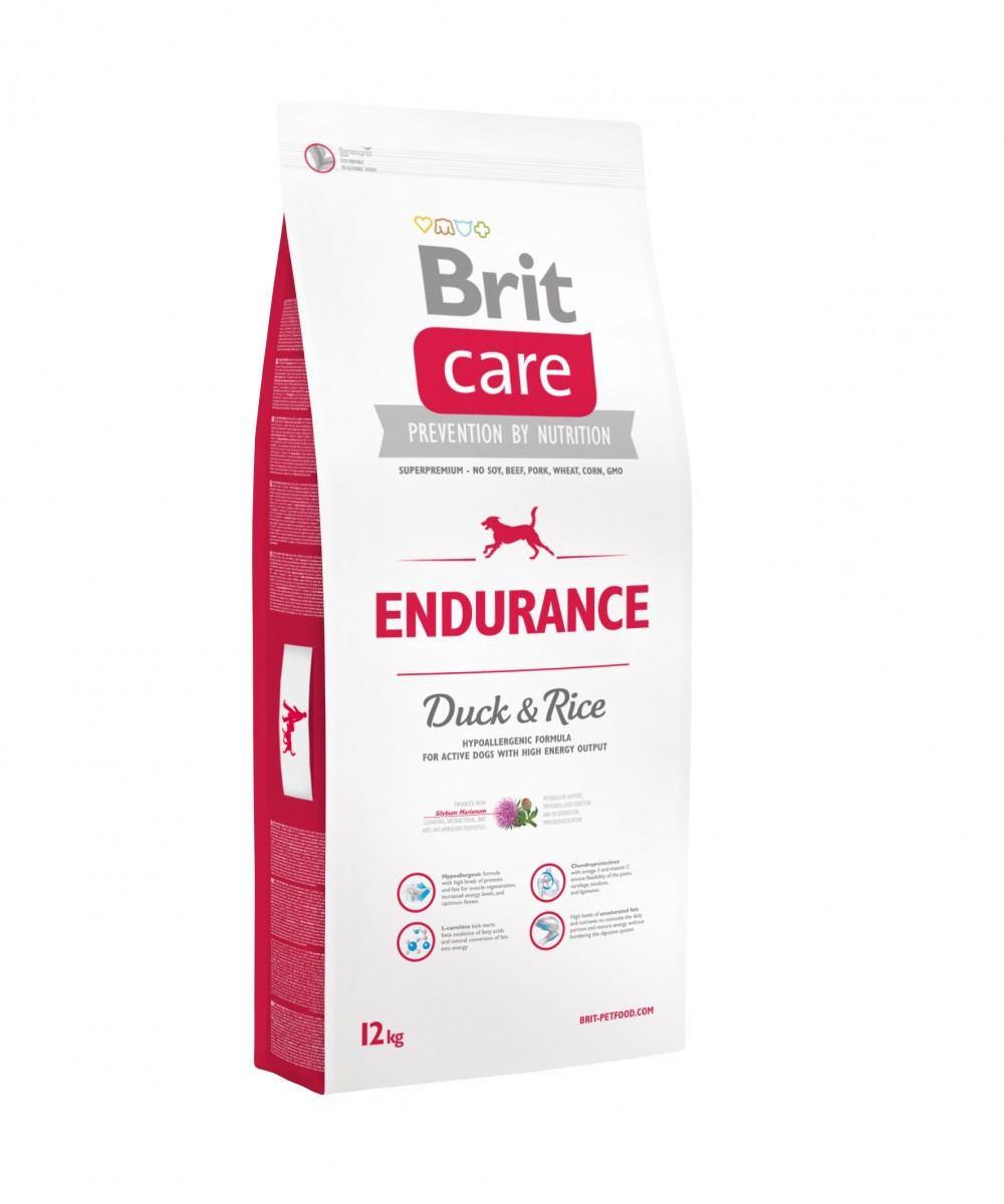 Сухий корм для дорослих активних собак Brit Care (Брит Кеа) Endurance з качкою та рисом 12 кг
