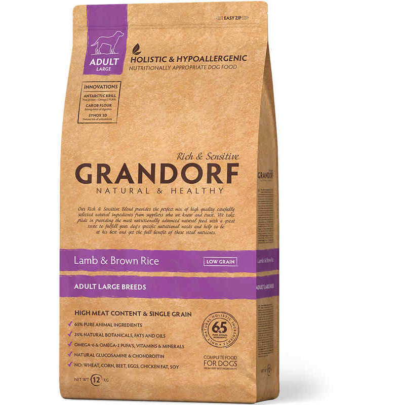 Сухий корм для собак великих порід Grandorf (Грандорф) Adult Large Breed ягня з рисом 3 кг