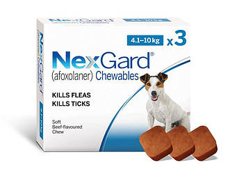 Протипаразитарні жувальні Пігулки для собак від Бліх і Кліщів Nexgard Нексгард 1 Пігулка на 4-10 кг.