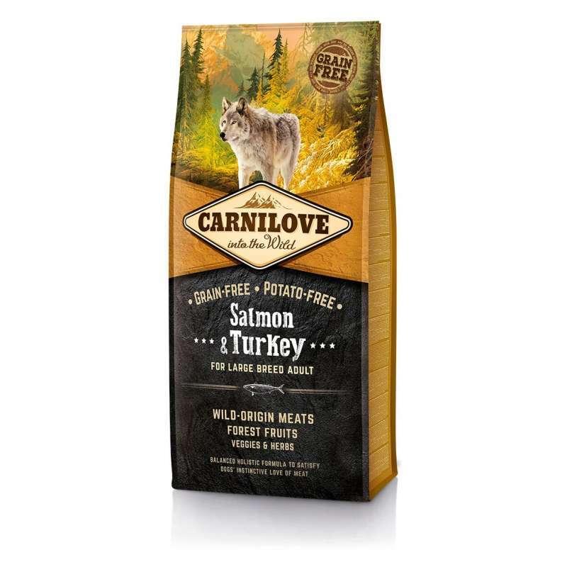 Сухий корм для дорослих собак великих порід Carnilove (Карнілав) з лососем та м'ясом індички 12 кг