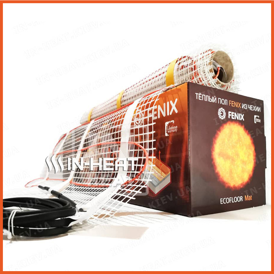 2.6 м² Нагрівальний мат Fenix LDTS-160 / 410 Вт / тонкий 4 мм / електрична підлога (Фенікс, Чехія)