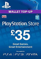 Карта оплаты 35£ GBP (UK) для Playstation Network Card (United Kingdom, PlayStation Store/PSN)