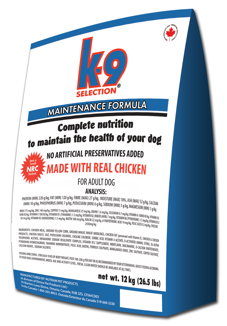 K9 Selection (К9 Селекшн) Maintenance Formula, корм для собак середніх порід (20 кг)