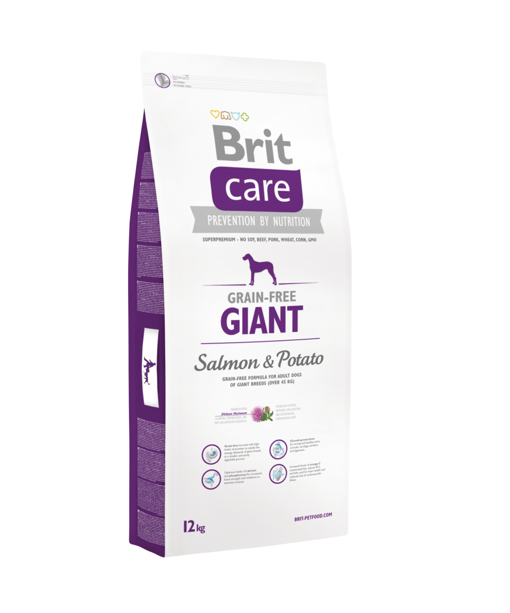 Brit Care (Брит Каре) Giant Сухий корм з лососем і картоплею для дорослих собак гігантських порід (3 кг)