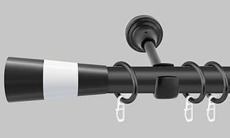 Карниз для штор металевий, однорядний 19 мм , Валео