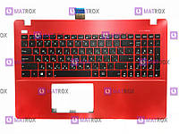 Оригинальная клавиатура для ноутбука Asus X550 series, передняя панель, ru, red