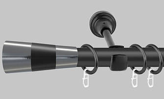 Карниз для штор металевий, однорядний 19 мм , Модуло