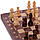 Набір шахи, шашки, нарди 3 в 1 дерев'яні з магнітом W7701H (дошка 24x24 см), фото 3