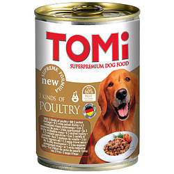 Консервований корм для собак TOMi (Томі) 3 Kinds of Poultry - з 3-ма видами Птиці 400 гр. ж/б банка