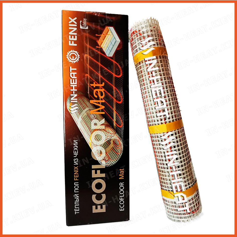 8 м² Ультратонкий нагрівальний мат Fenix Ultra CM 150 / 1200 Вт / 2.7 мм / тепла підлога під плитку (Чехія), фото 1