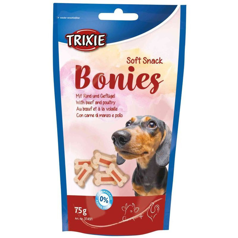 Вітамінізовані ласощі для собак Trixie (Тріксі) Bonies з яловичиною та індичкою 75 г