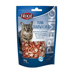 Ласощі для кішок Trixie (Тріксі) PREMIO Tuna Sandwiches - з Тунцем та Птахом  50 гр.