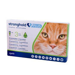 Протипаразитарний препарат для котів Stronghold PLUS - Стронгхолд ПЛЮС (1 піпетка) 5-10 кг.